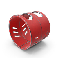 Scifi Element Painted Red Metal PNG & PSD Images