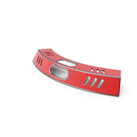 Scifi Element Painted Red Metal PNG & PSD Images