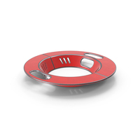 Scifi Element Painted Red Metal PNG & PSD Images