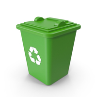 Green Recycle Bin PNG & PSD Images