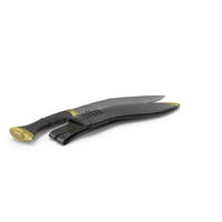Classic Old Kukri With A Leather Scabbard PNG & PSD Images
