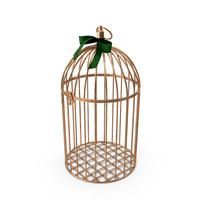 Gold Cage With A bow PNG & PSD Images