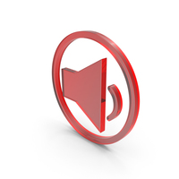 Red Circular Volume Icon PNG & PSD Images