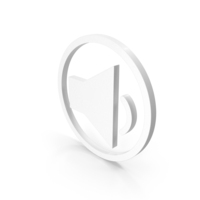 AUDIO VOLUME CIRLCE ICON WHITE PNG & PSD Images
