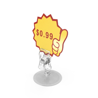 Price Tag Holder Plastic with Suction Cup PNG & PSD Images