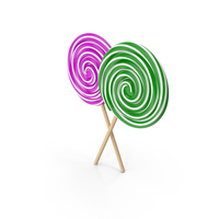 Spiral Lollipops Green And Pink Position PNG & PSD Images