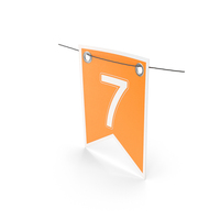 Garland Flag With Number 7 PNG & PSD Images