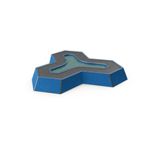 SciFi Element Painted Metal Blue PNG & PSD Images