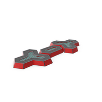 SciFi Element Painted Metal Red PNG & PSD Images
