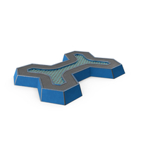 SciFi Element Painted Metal Blue PNG & PSD Images