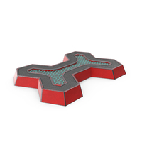SciFi Element Painted Metal Red PNG & PSD Images