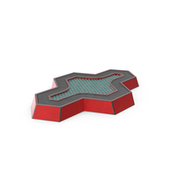 SciFi Element Painted Metal Red PNG & PSD Images