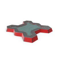 SciFi Element Painted Metal Red PNG & PSD Images