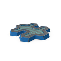 SciFi Element Painted Metal Blue PNG & PSD Images