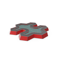 SciFi Element Painted Metal Red PNG & PSD Images