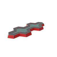 SciFi Element Painted Metal Red PNG & PSD Images
