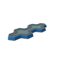 SciFi Element Painted Metal Blue PNG & PSD Images