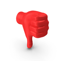 Red Thumbs Down Symbol PNG & PSD Images