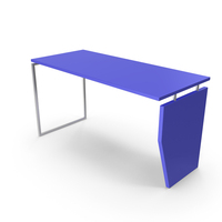 Simple Office Table Blue PNG & PSD Images