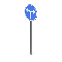 Turn Left Or Right Road Sign Pole PNG & PSD Images