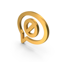 Gold Banned Speech Bubble Icon PNG & PSD Images