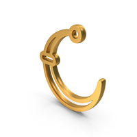 Out Line Santa Cap Icon Gold PNG & PSD Images