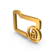 Gold Unlock Folder Icon PNG & PSD Images