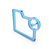 Folder Tick Right Mark Glass PNG & PSD Images