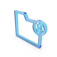 Blue Glass User Folder Symbol PNG & PSD Images