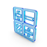 Blue Glass Math Operators Symbol PNG & PSD Images