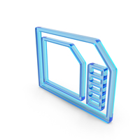 Blue Glass SD Card Symbol PNG & PSD Images