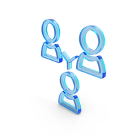 Blue Glass User Share Group Symbol PNG & PSD Images