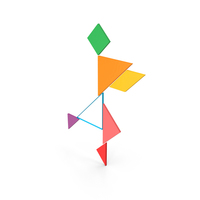 Tangram Dancer Man Symbol PNG & PSD Images