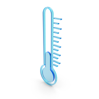 Blue Glass Medical Thermometer Symbol PNG & PSD Images