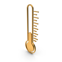 Gold Medical Thermometer Symbol PNG & PSD Images