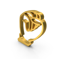 Gold Hand Alphabet S PNG & PSD Images