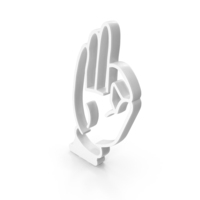 White Hand Alphabet F PNG & PSD Images