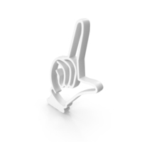 White Hand Alphabet L PNG & PSD Images