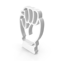 White Hand Alphabet M PNG & PSD Images