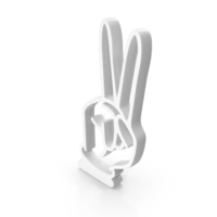 Hand Alphabets signs Symbol V White PNG & PSD Images