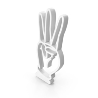 White Hand Alphabet W PNG & PSD Images