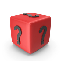 Red Dice With Question Marks PNG & PSD Images