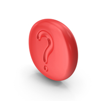 Red Round Question Mark Symbol PNG & PSD Images