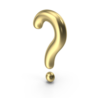 Gold Round Question Mark Symbol PNG & PSD Images