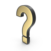 Gold Question Mark Symbol PNG & PSD Images