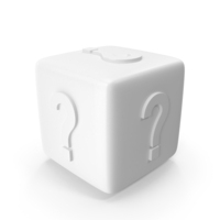 White Dice With Question Marks PNG & PSD Images