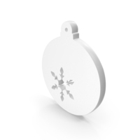 Christmas Decoration Ball Icon White PNG & PSD Images