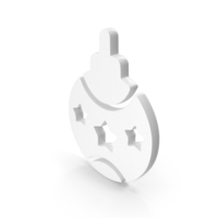Christmas Decoration Ball Icon White PNG & PSD Images