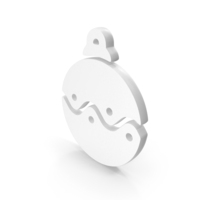 Christmas Decoration Ball Icon White PNG & PSD Images