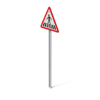Crosswalk Road Sign Pole PNG & PSD Images